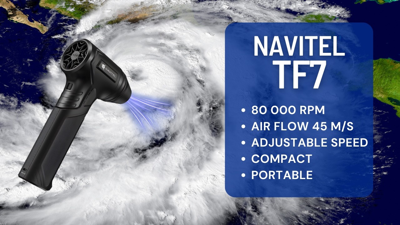 Navitel Tornado Jet TF7 - muchawa o sile podmuchu p&oacute;ł kilograma!