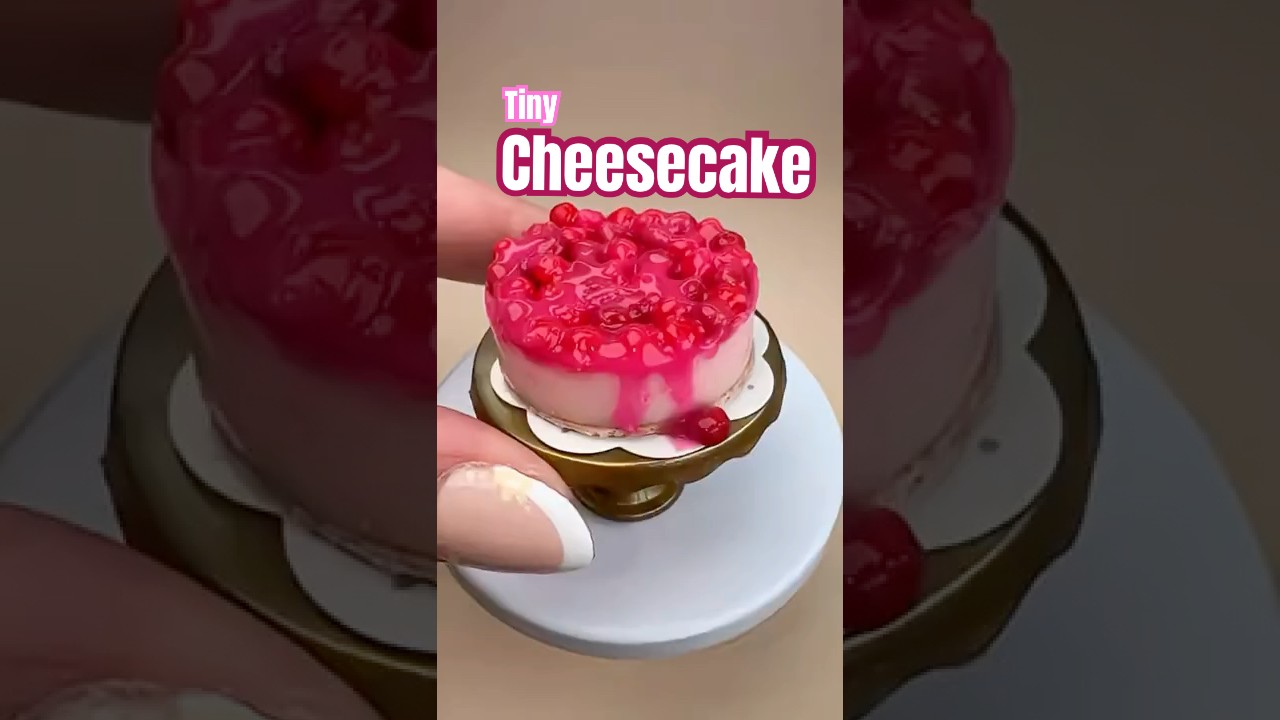 Cherry Cheesecake 🍒💗 Dang, this new series is EPIC #unboxing #shortsreels #shorts #baking