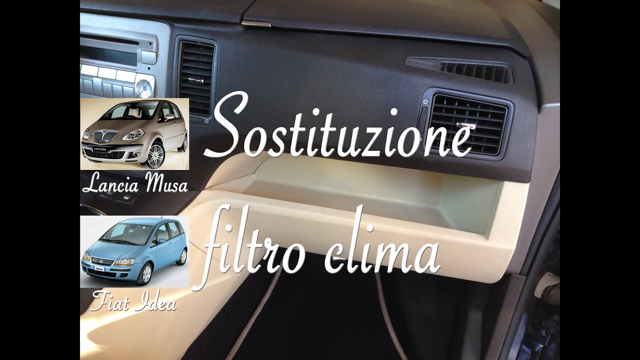 Sostituzione filtro clima Lancia Musa e Fiat Idea