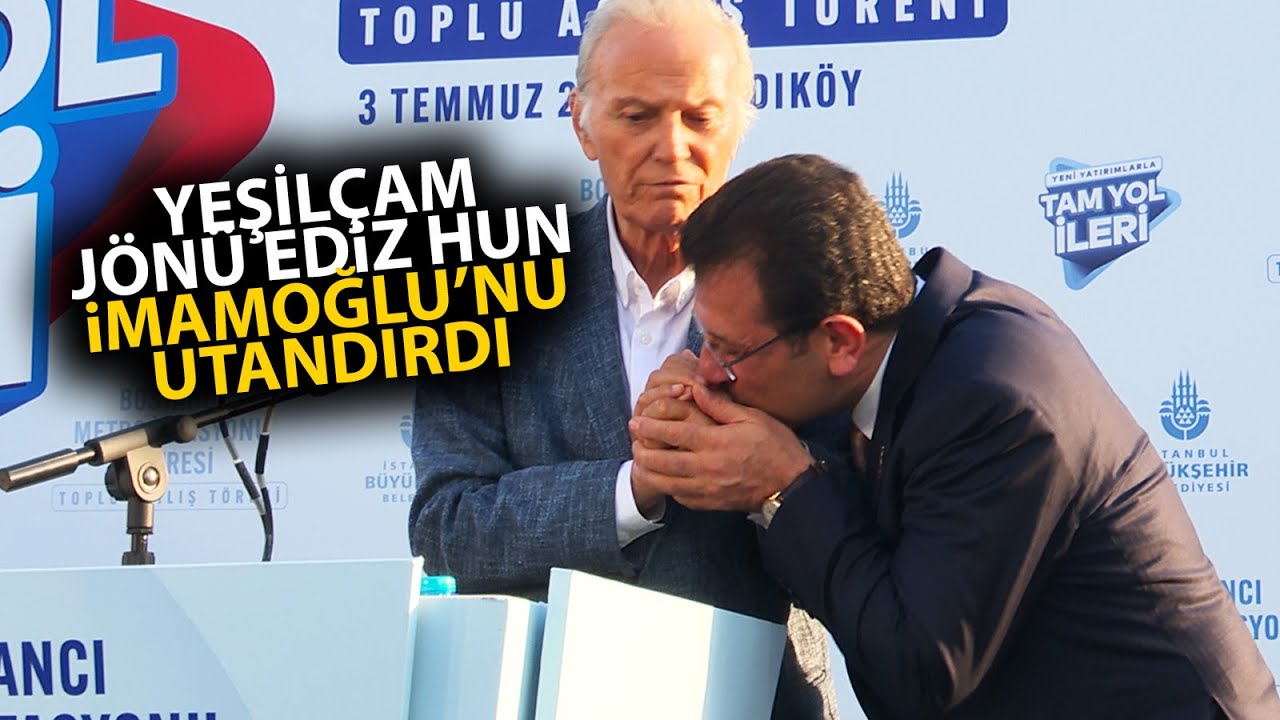 Yeşilçam'ın jönü Ediz Hun, sahnede Ekrem İmamoğlu'nu fena utandırdı!