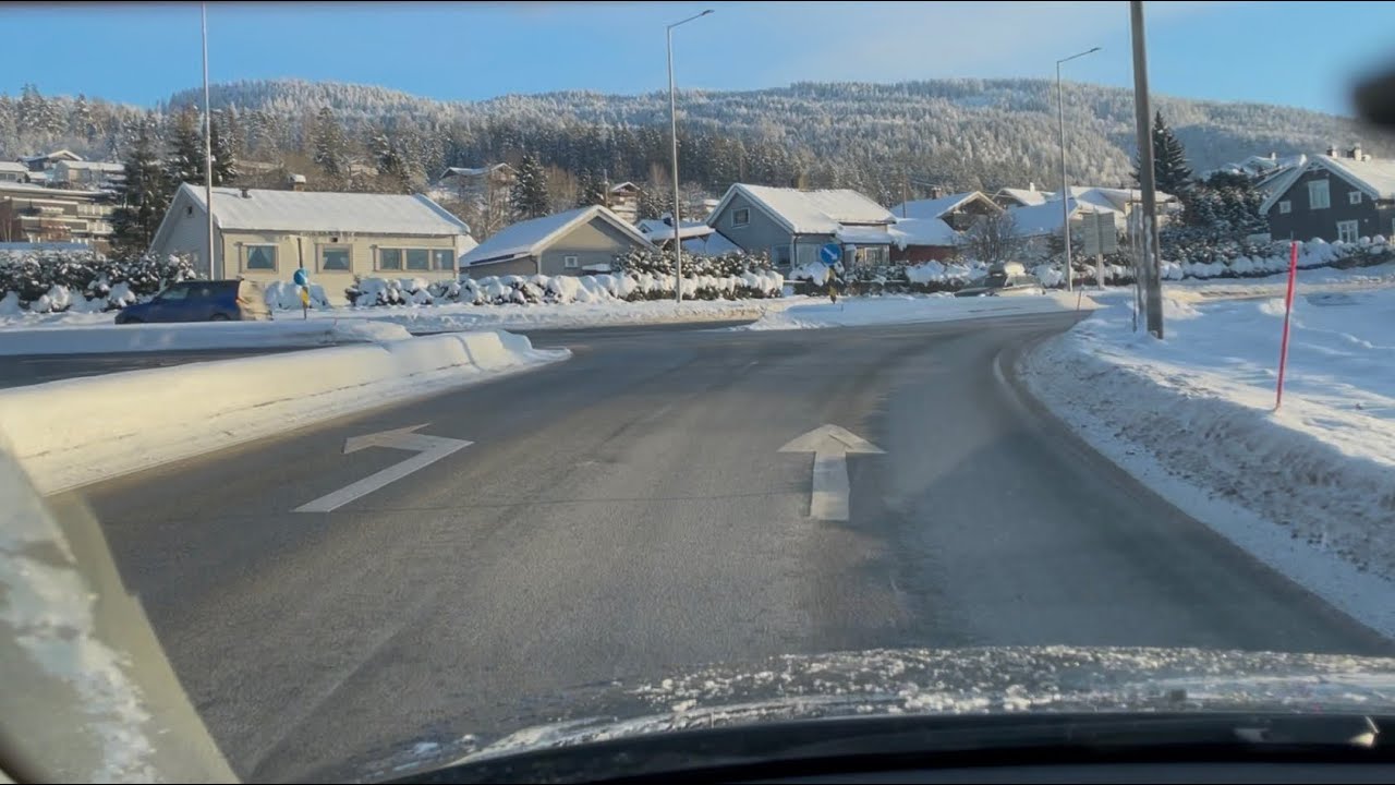 Daytime Winter Drive Through Norway ❄️☀️