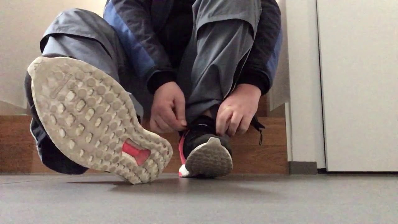 Trying on my neighbours ADIDAS BOOST Sneakers