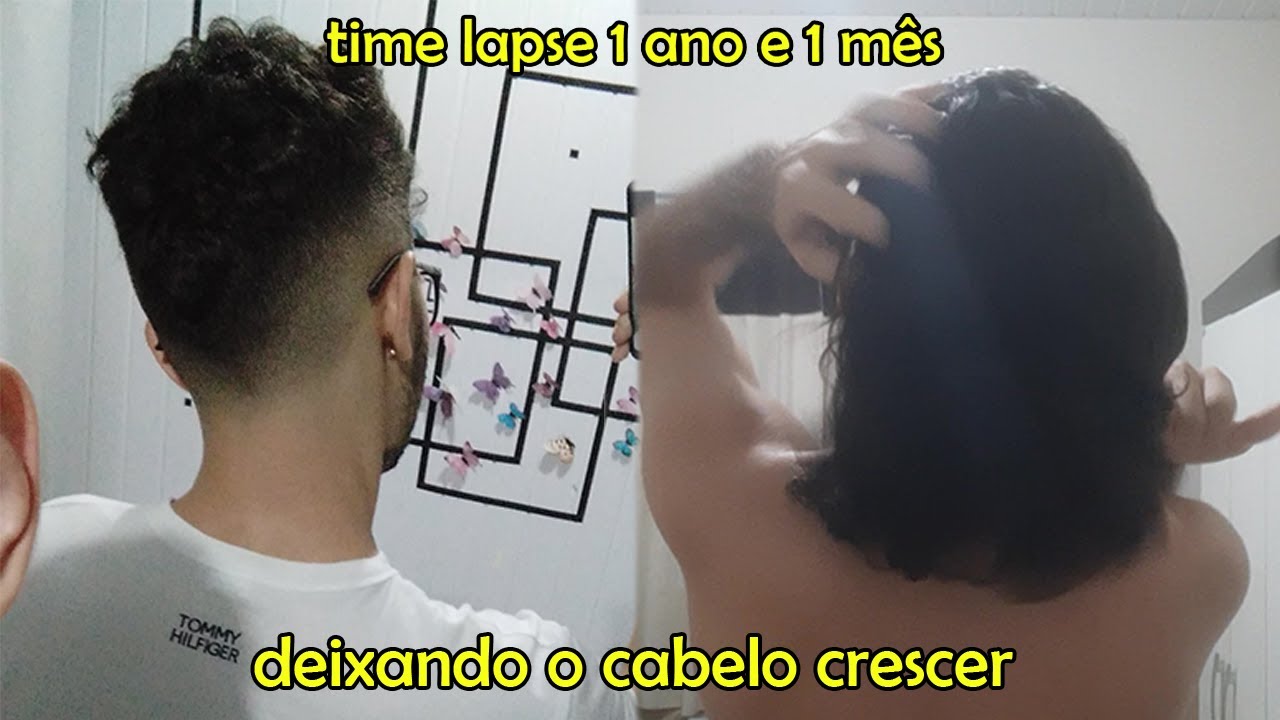 time lapse 1 ano deixando o cabelo crescer (2C/3A)