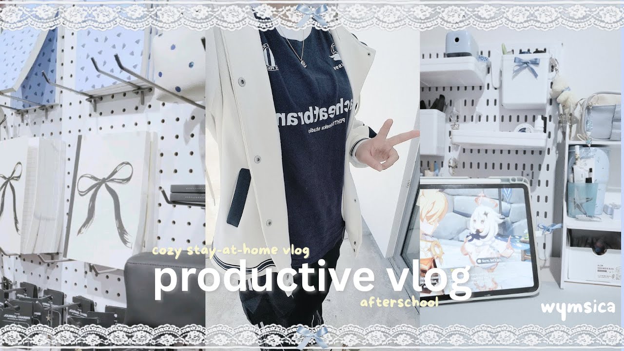 PRODUCTIVE vlog introvert diaries ep.2 📖🖇️| afterschool routine, study vlog, homebody, cozy, rainy