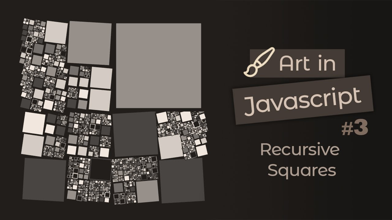 Art in Javascript - Recursive squares - Threejs tutorial