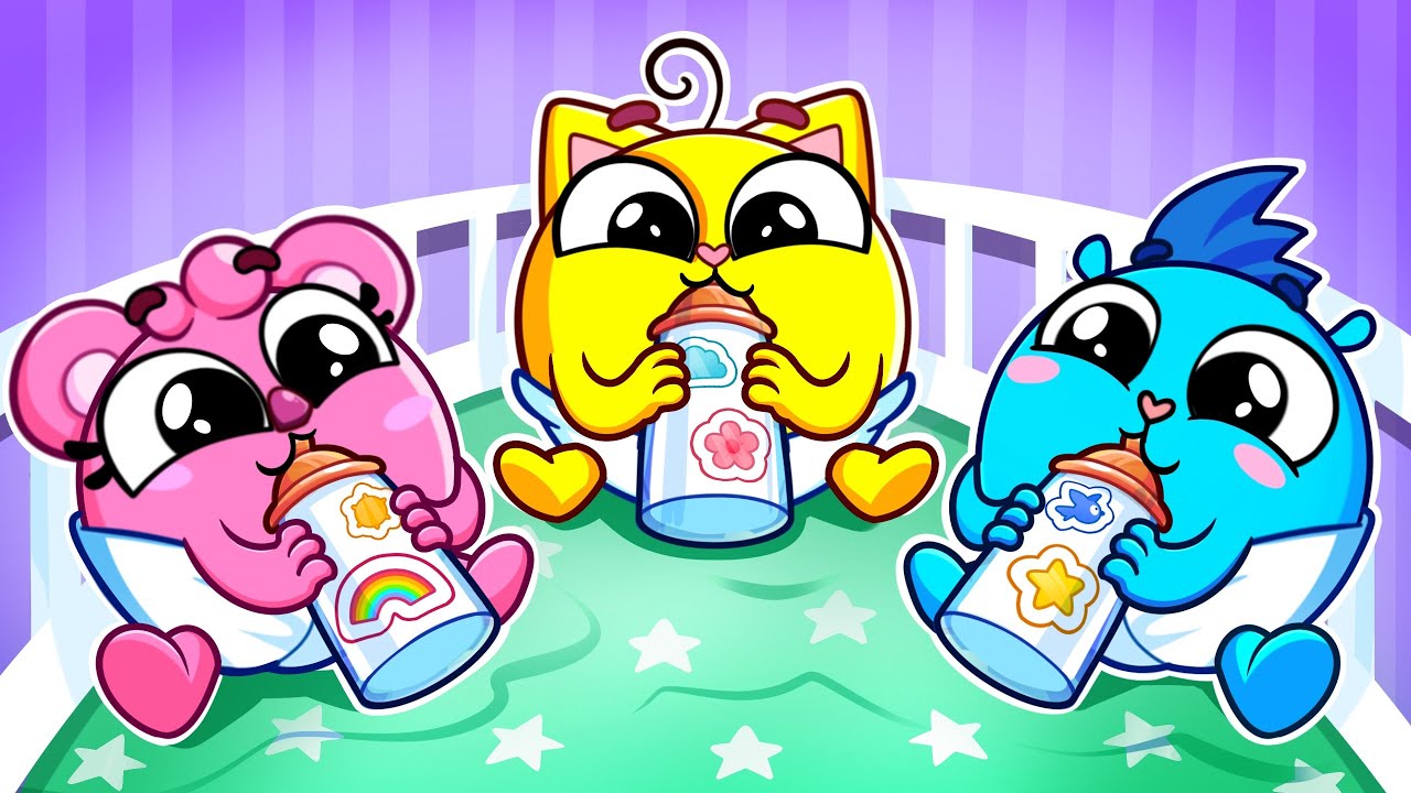Yummy Milk Time! 🍼 Fun with Siblings! | Funny Songs 🐱🐨🐰🦁 And Nursery Rhymes