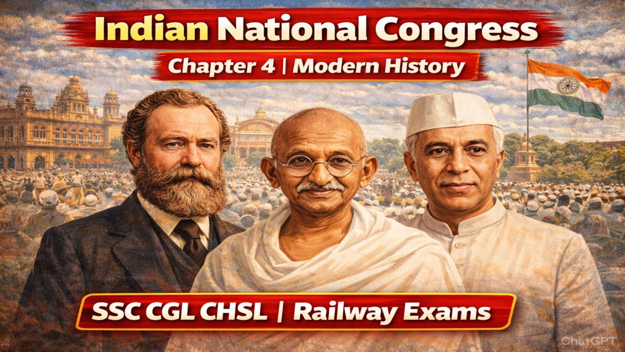 Indian National Congress | Chapter 4 Modern History | SSC CGL CHSL | Railway Exams