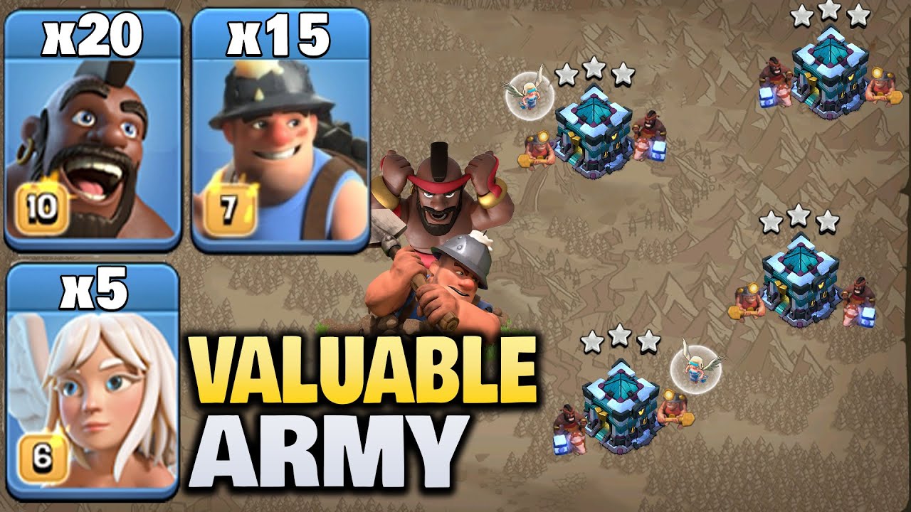 Most Valuable Army!! Hog/Miner Hybrid TH13 Attack Strategy - WAR ATTACK | Clash Of Clans