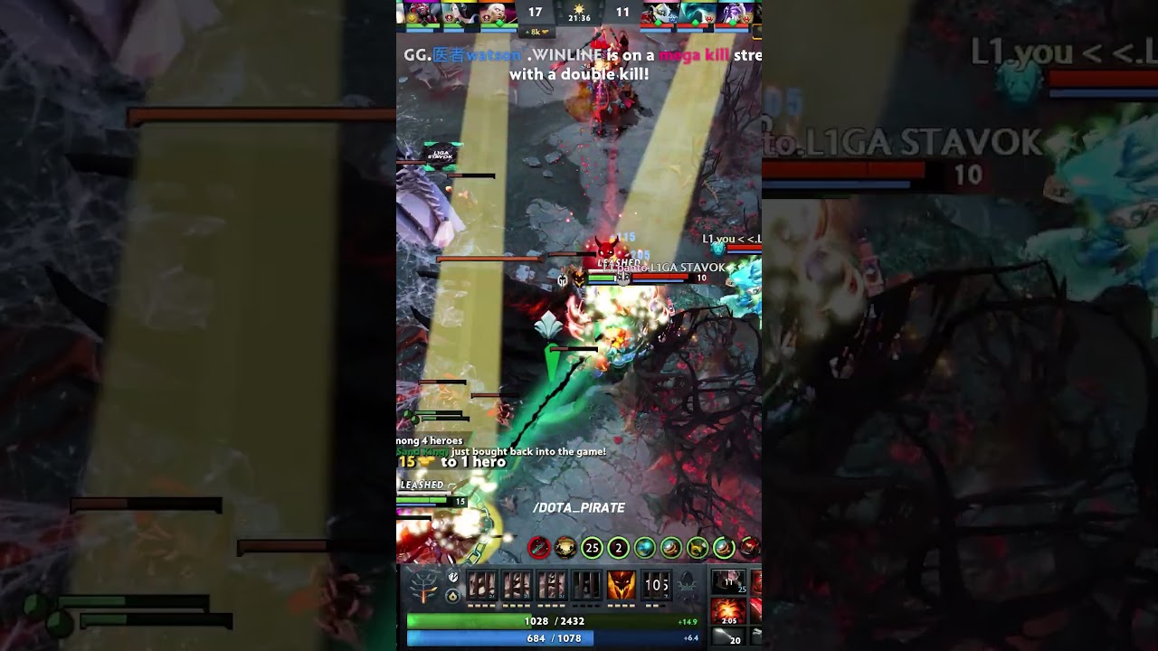 GG watson Ultra kill on Shadow Fiend 💀 #dota2 #дота2 #dota2highlights