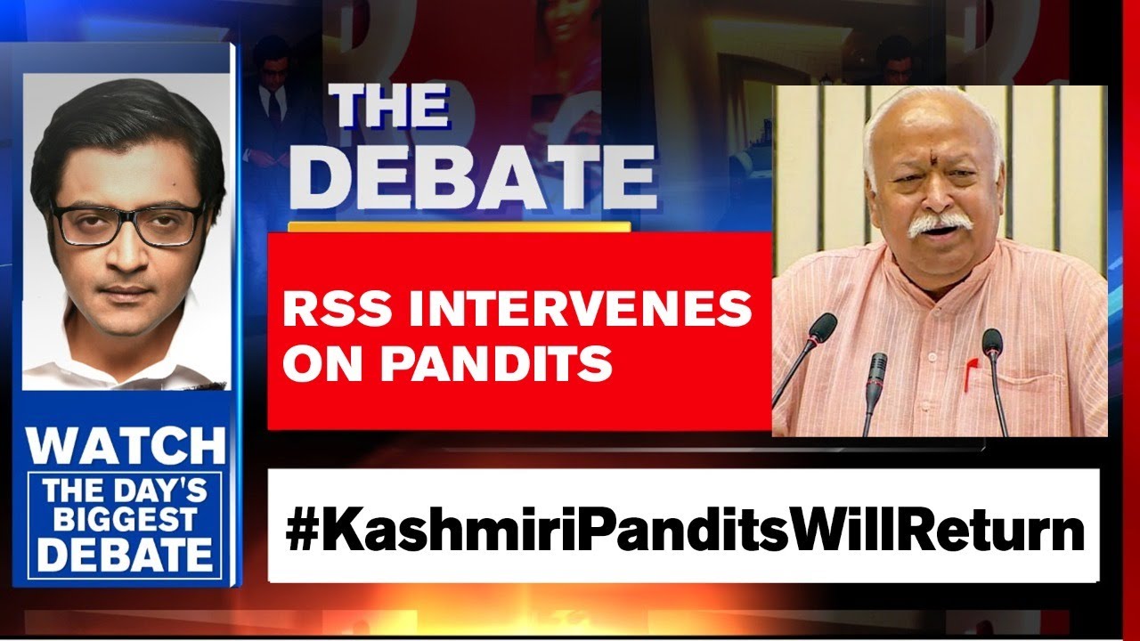 RSS Bats For Kashmiri Pandits Rehabilitation To J&K | The Debate With Arnab Goswami