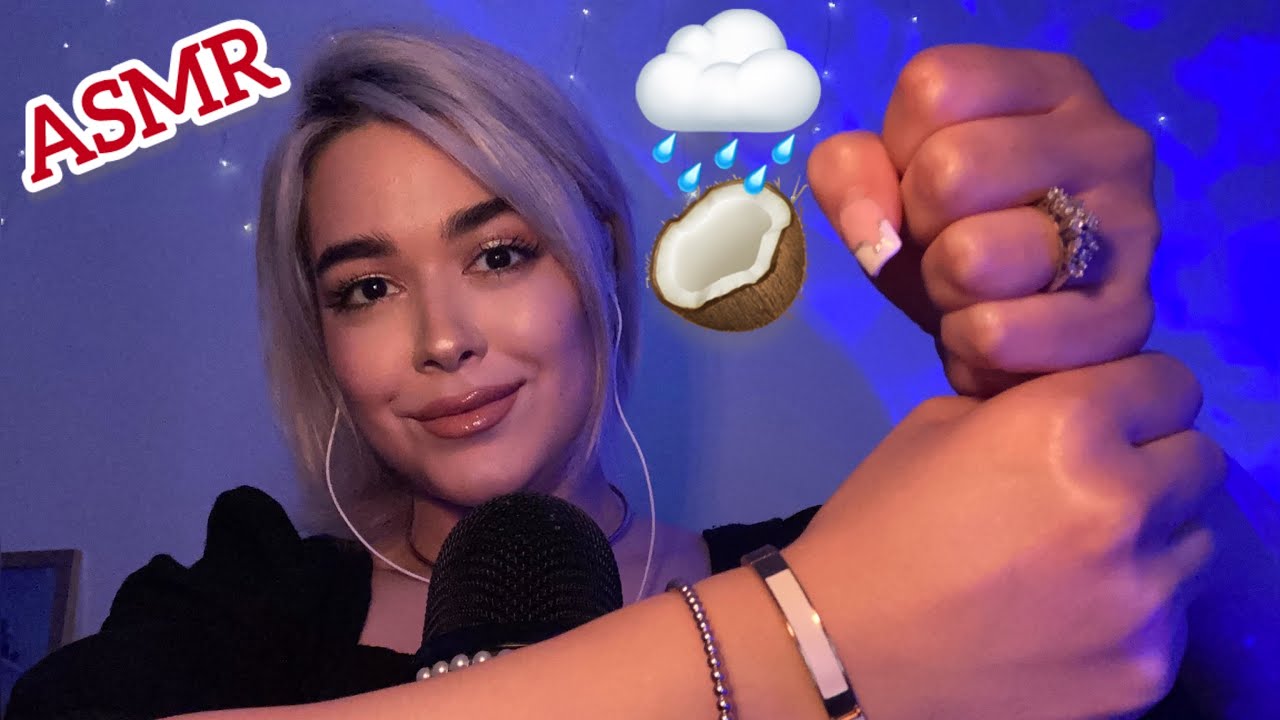 ASMR Coconut Rain~ای اس ام آر فارسی/ تریگر تحریک کننده جدید🥥🌧️