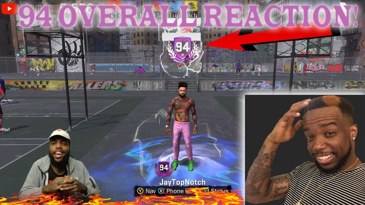 CASHNASTY BROTHER HITS 94 OVERALL RUNNING WITH RANDOMS LIVE REACTION! 😂 | NBA 2k18 99 OVERALL GRIND