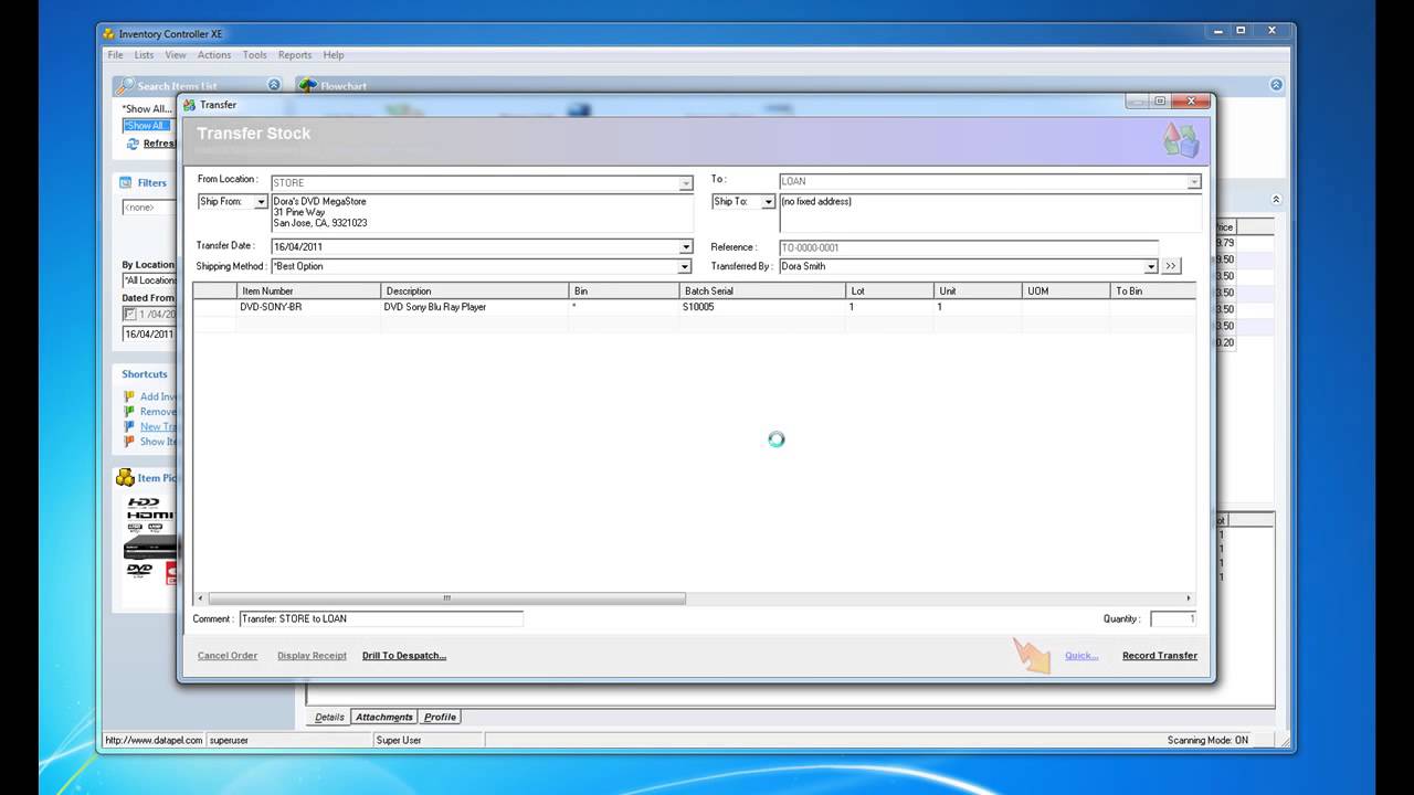 ICXE - Transfer Orders