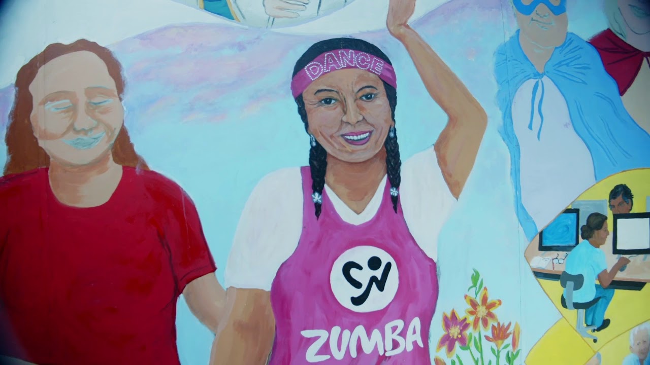 Miranda Bergman Presents Mural to Senior Center in San Francisco