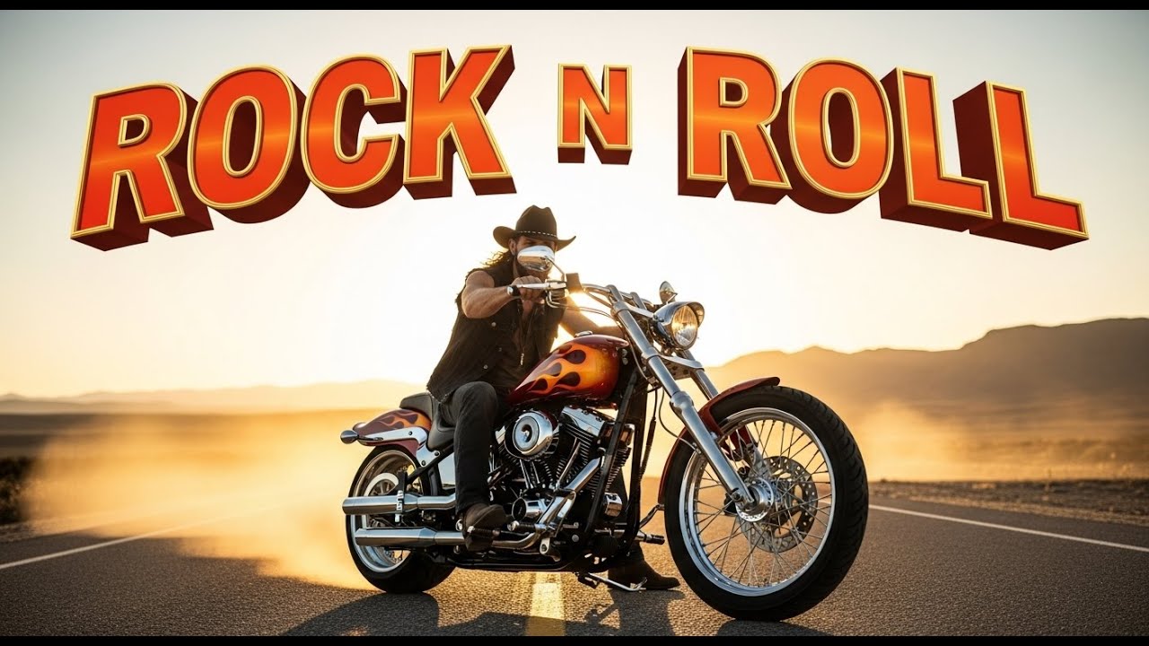 🔥 Wild Road Anthem | Cowboy on Motorcycle Rock N Roll Vibes