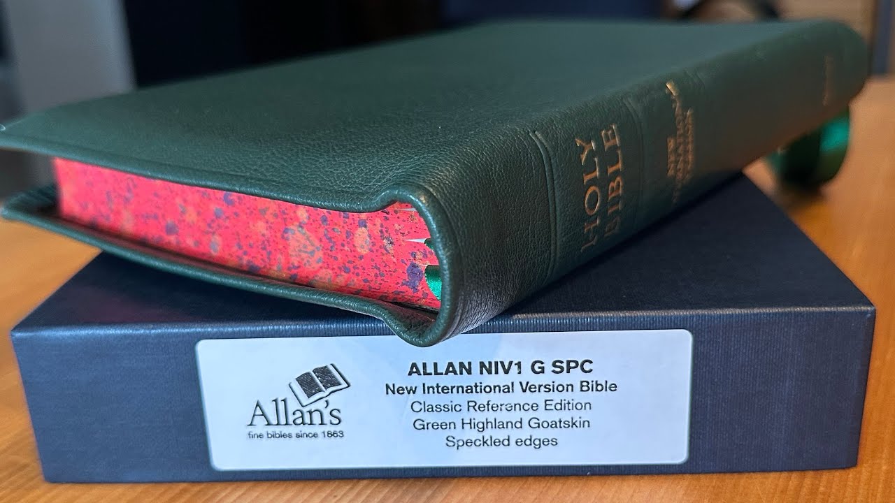 FULL REVIEW- ALLAN NIV - GREEN HIGHLAND GOATSKIN- CLASSIC REFERENCE EDITION - SPECKLED PAGE EDGES