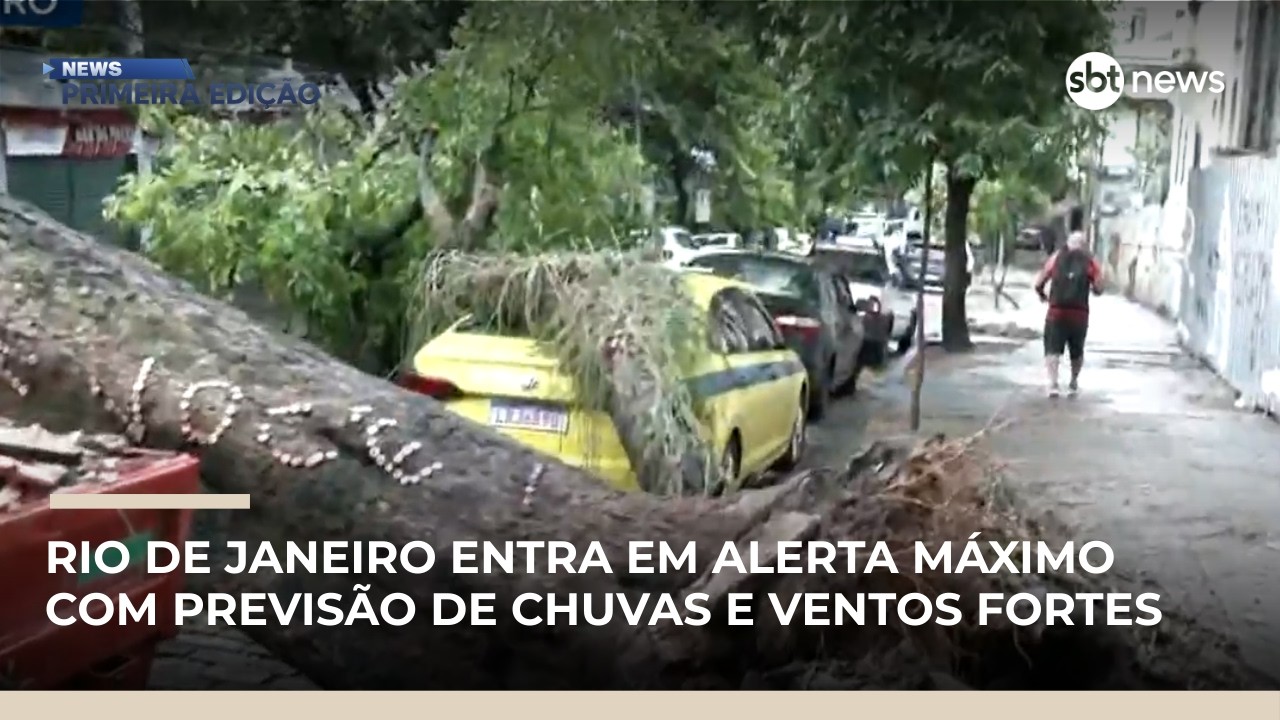 Rio de janeiro entra em alerta máximo com previsão de chuvas e ventos fortes | #NewsPrimeiraEdição