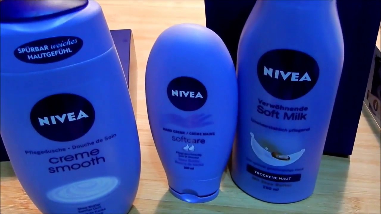 NIVEA Geschenkset mit Duschgel, Handcreme, Labello und K&ouml;rpermilch, Soft Milk