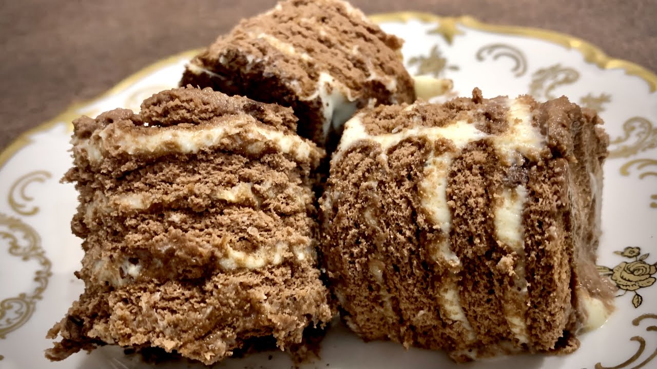 Бисквитена торта ( торта без печене)- невероятно нежна и вкусна / Торт без выпечки- нежнейший !
