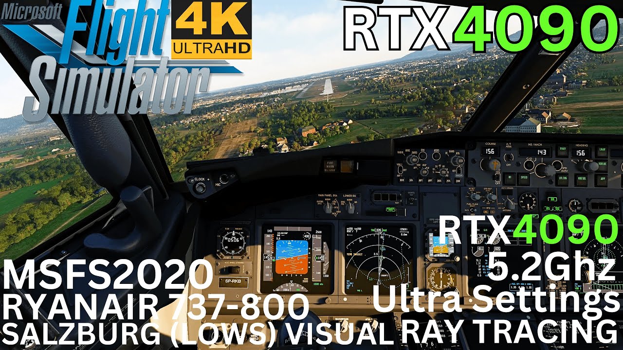 [MSFS RTX 4090] Insane Ryanair Visual Approach Landing Into Salzburg (LOWS) [Ultra Settings] 4K