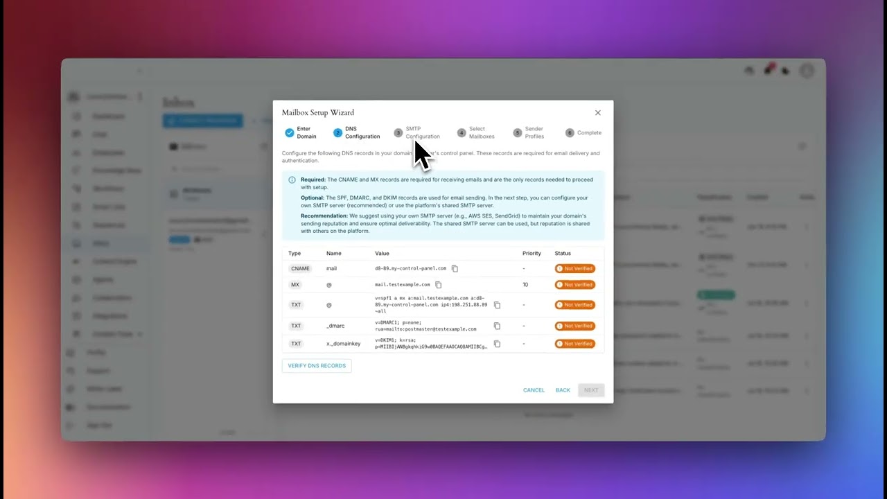 Unified Inbox Setup