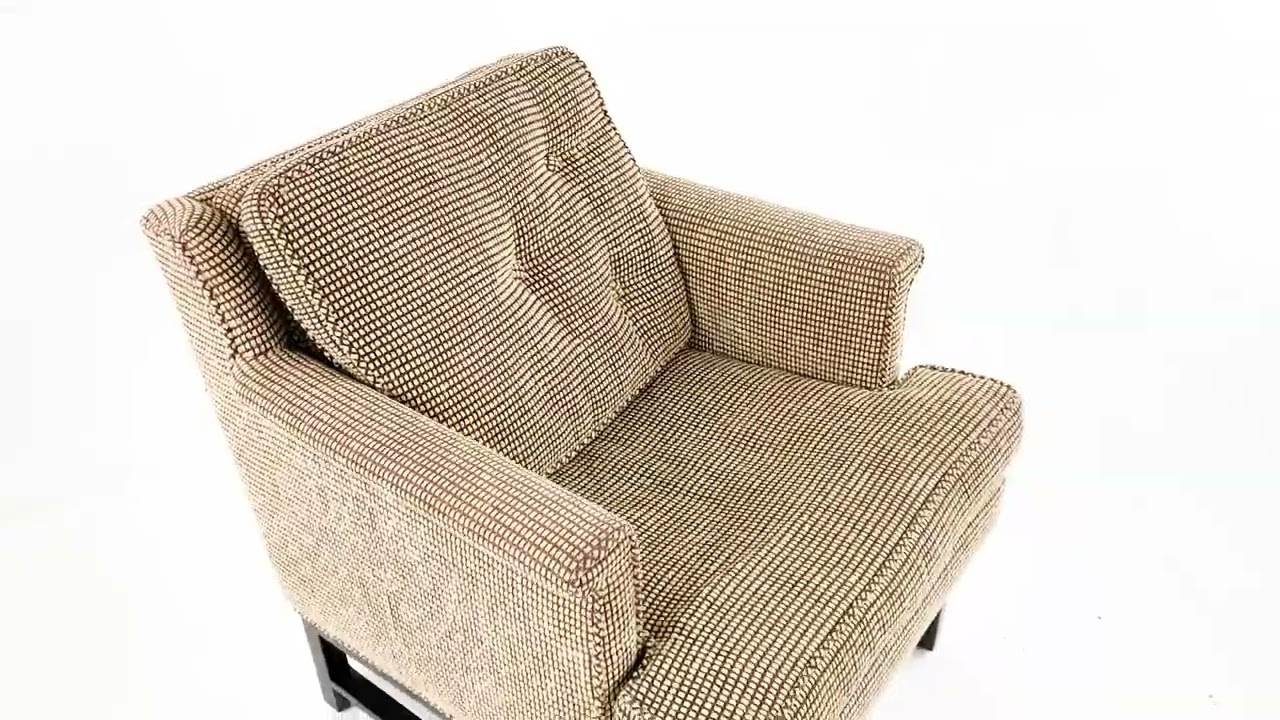 Edward Wormley for Dunbar Mid Century Lounge Chairs - A Pair