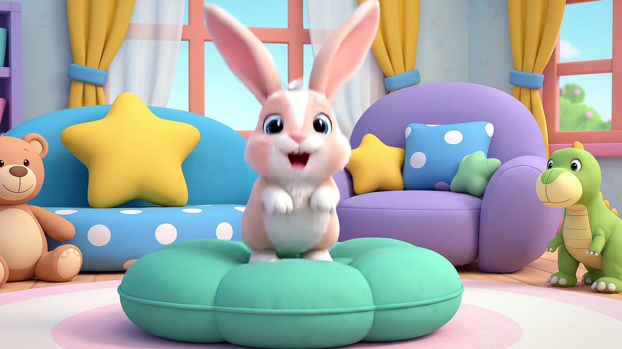 Cuatro Conejitos de Juguete Hop Hop Hop | Canciones de Primavera y Rimas Infantiles