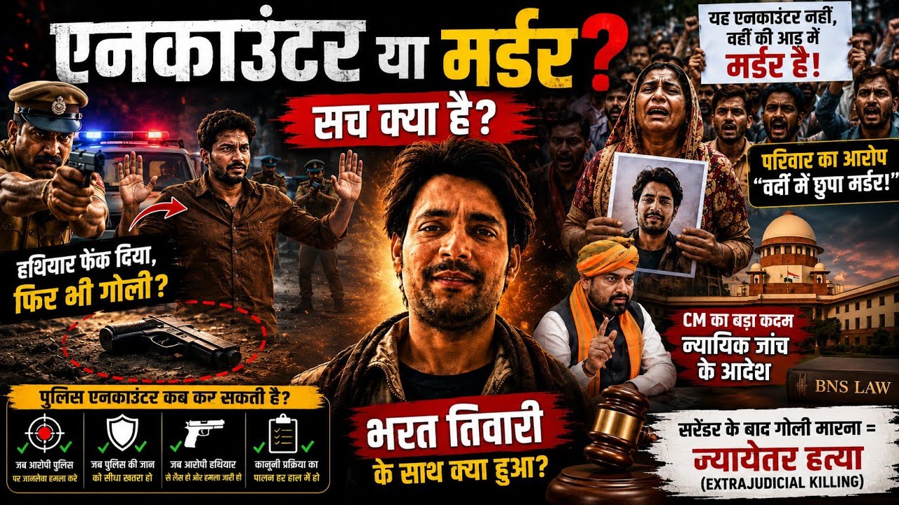 ​भरत तिवारी केस: सरेंडर के बाद Encounter, कानून की नजर में 'मुठभेड़' या मर्डर? #bharattiwari #shorts