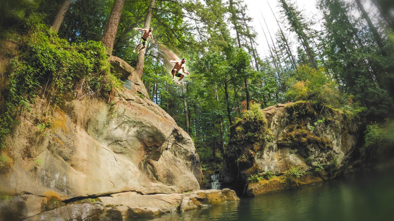 Whatcom Falls! Quick Cliff Jumping Adventure