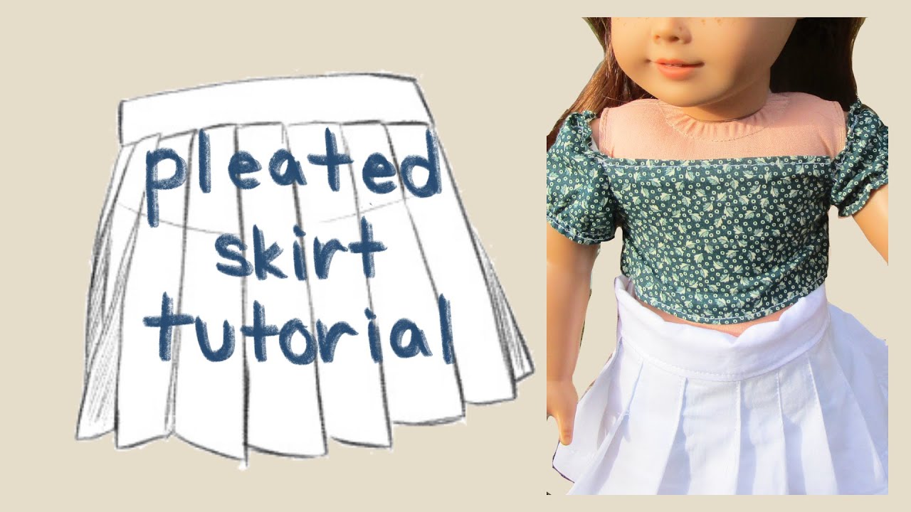 Pleated skirt - American girl tutorial