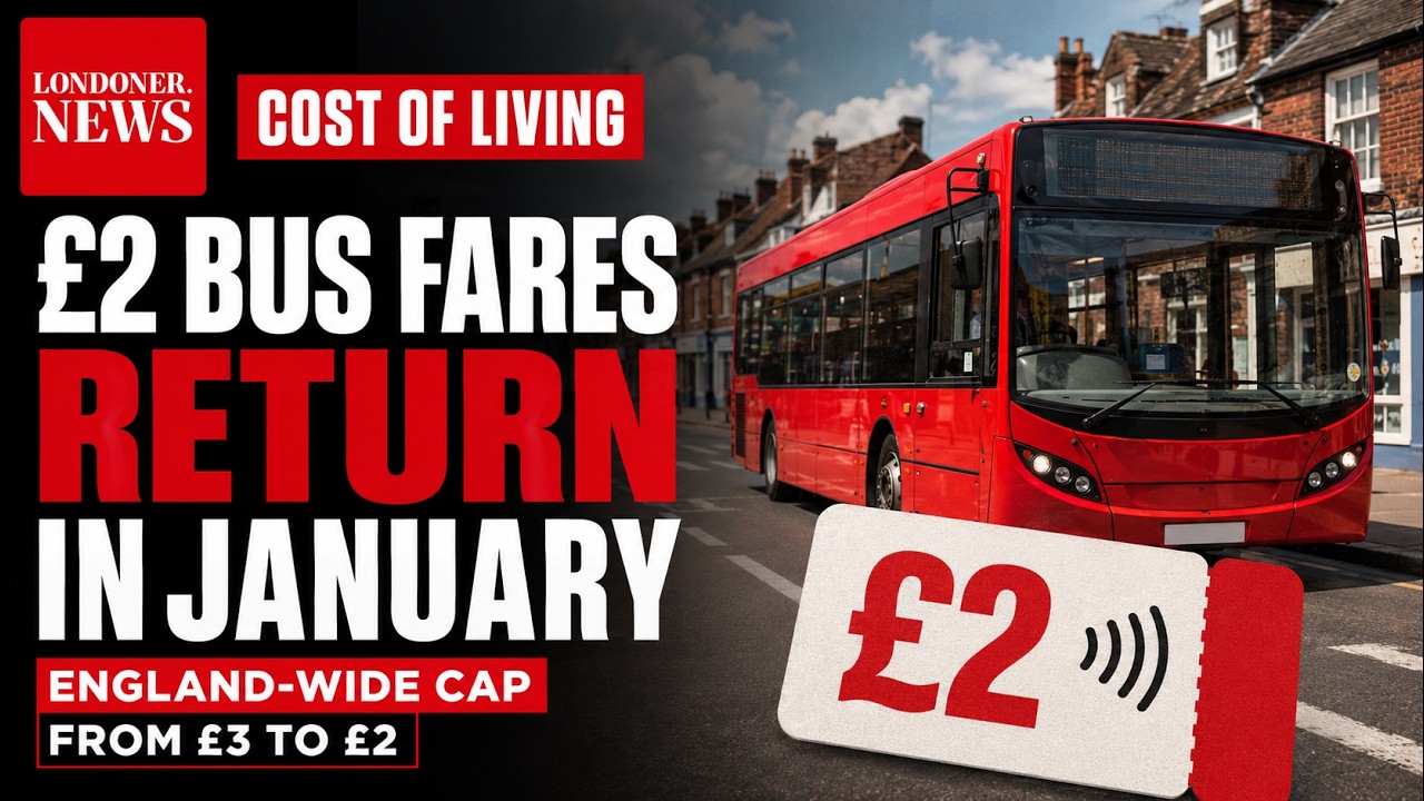 &pound;2 Bus Fare Cap Returns Across England From January 2027