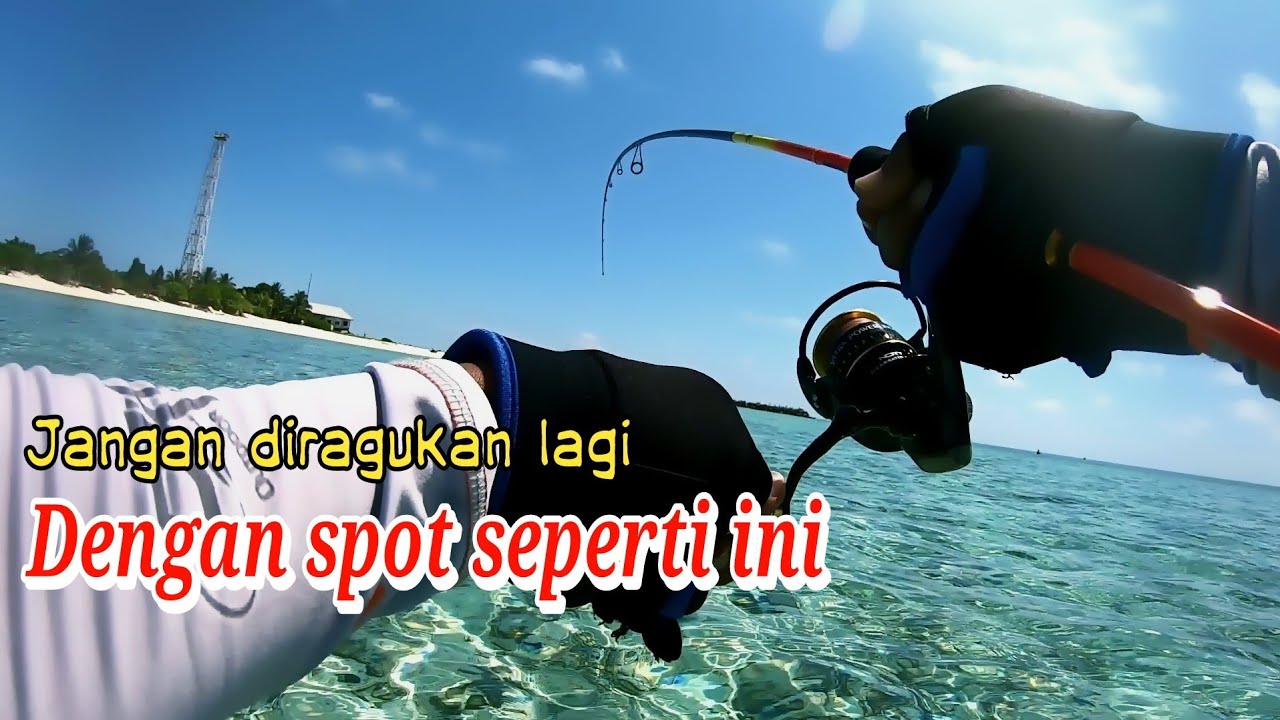 Ultralight popping 1-3 lb || Mini popper biomaster 5 gr || fun fishing pulau sambit part 1