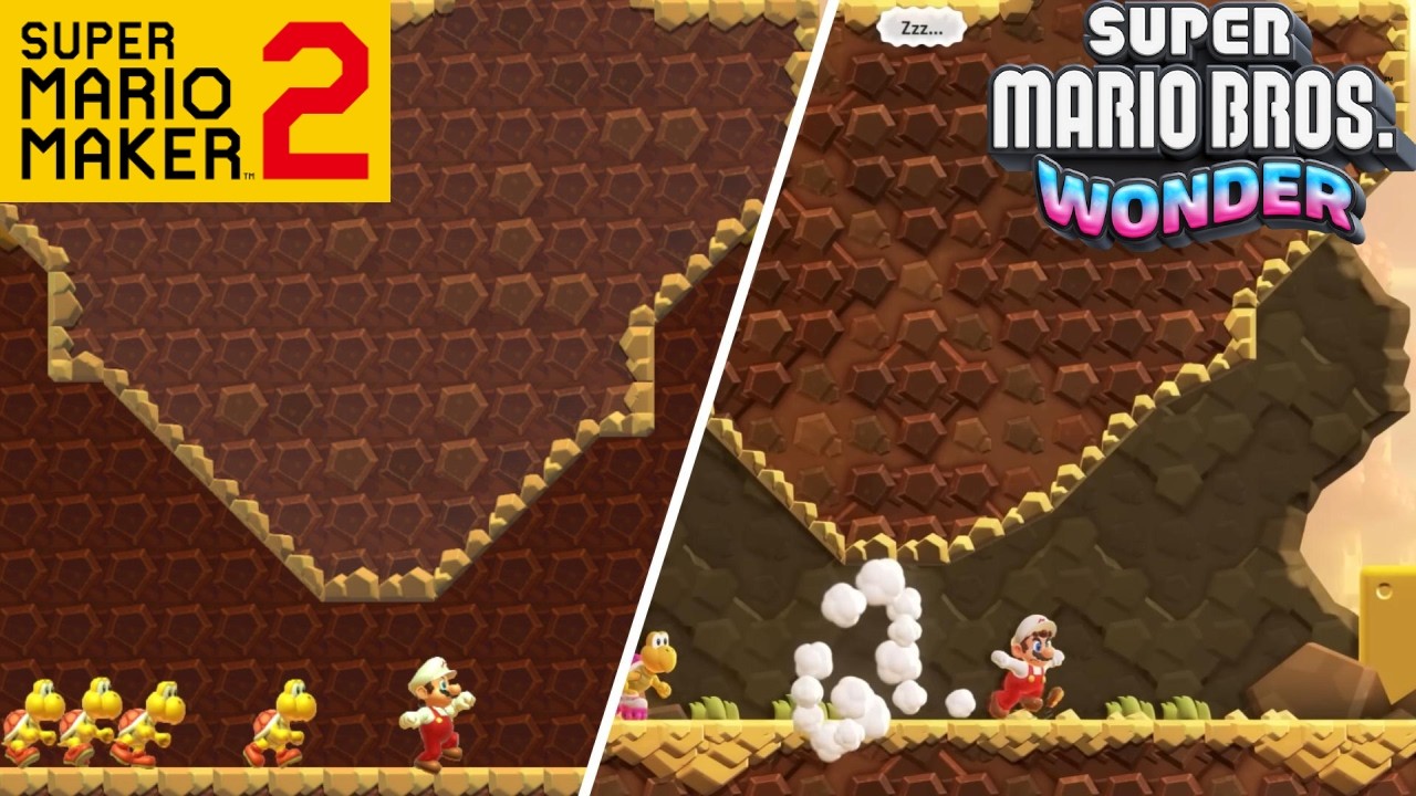 Super Mario Bros Wonder Rolla Koopa Derby Remake In Super Mario Maker 2
