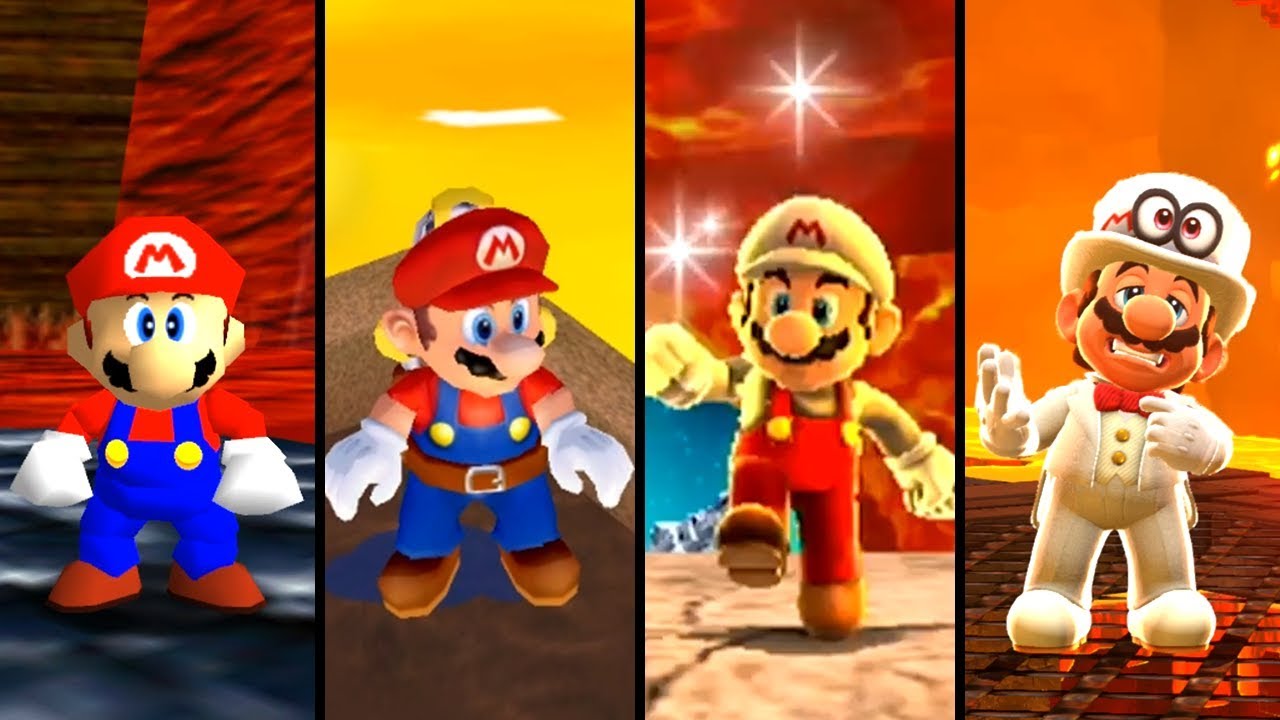 Evolution of Lava Levels in 3D Super Mario Games (1996-2019)