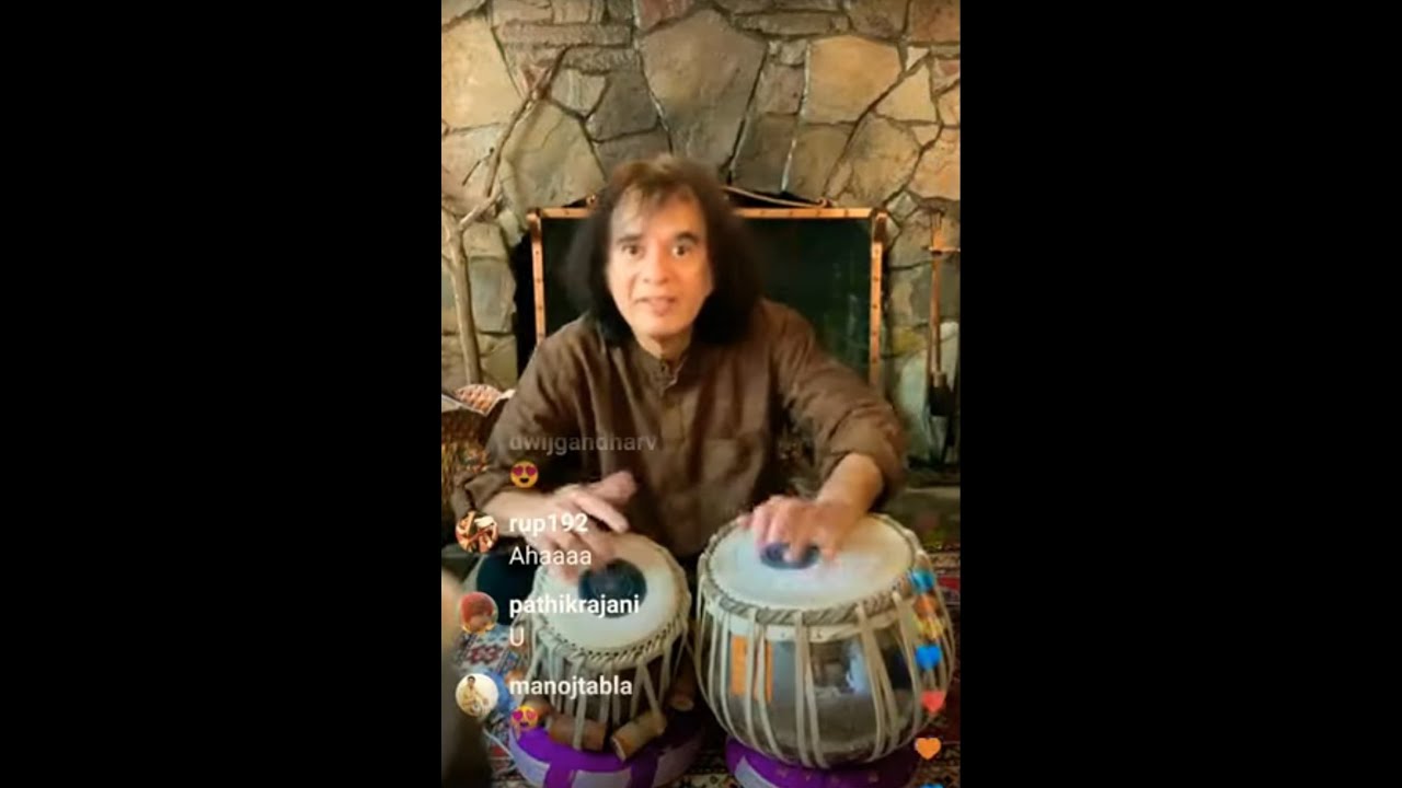 Ustad Zakir Hussain playing composition of Abbaji & Khalifa Ustad Wajid Hussain Khan Saheb