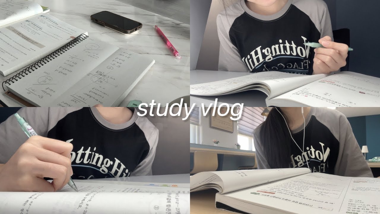 시험 다 끝난 고1 여름방학 공부 브이로그 / 09년생 / study vlog / 스터디카페 공부