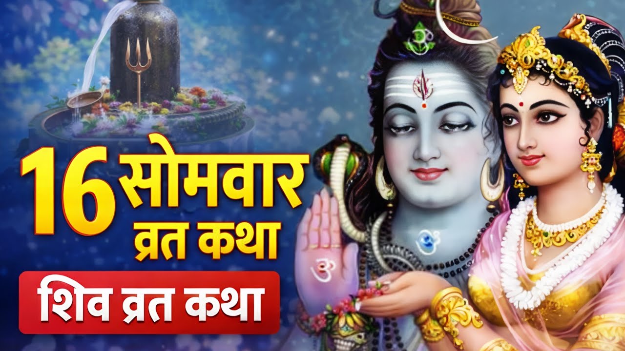 16 सोमवार व्रत कथा | शिव व्रत कथा | मनोकामना पूर्ण करने वाली पावन कथा | Solah Somvar Vrat Katha