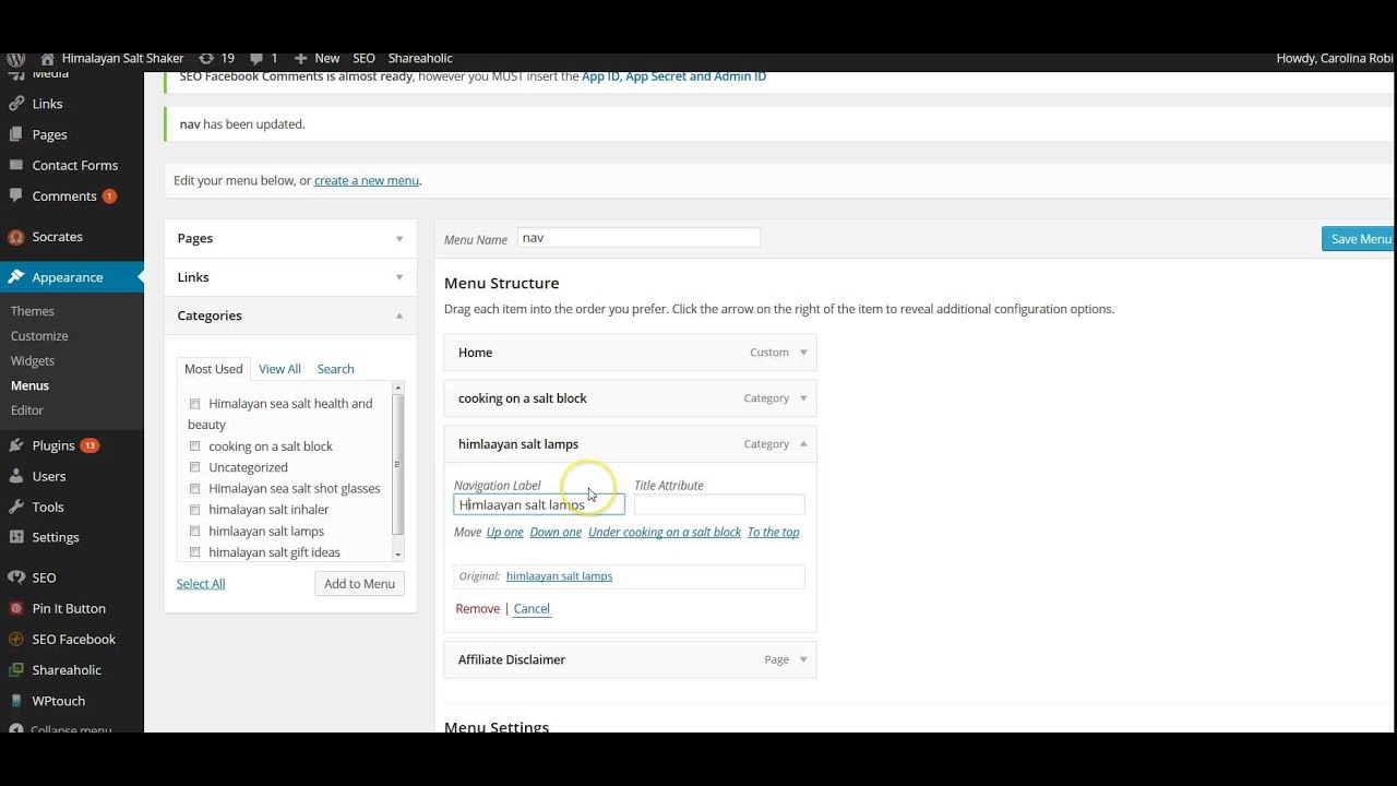 Wordpress Category to Page