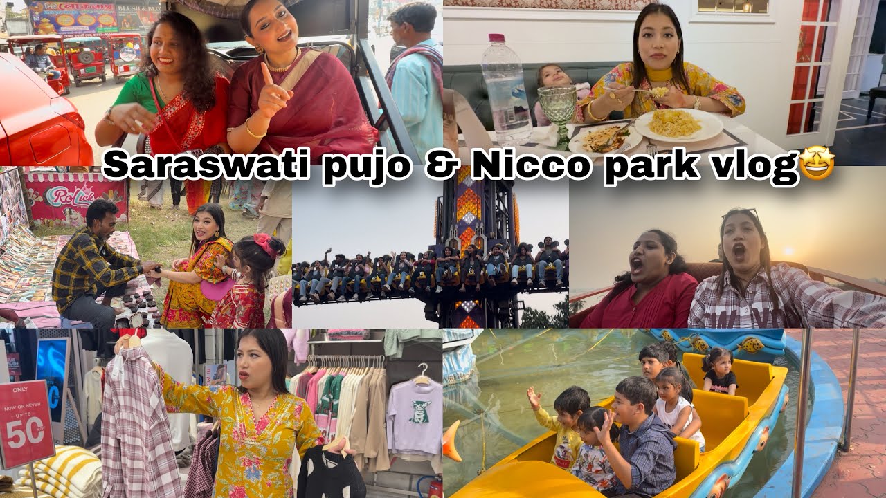 Saraswati pujo mai kia itna masti sath mai gaye Nicco park😇