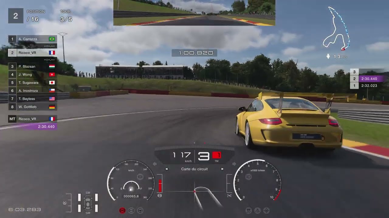 PS5 Pro Spa Porsche Cup - Drive cam and TV cam