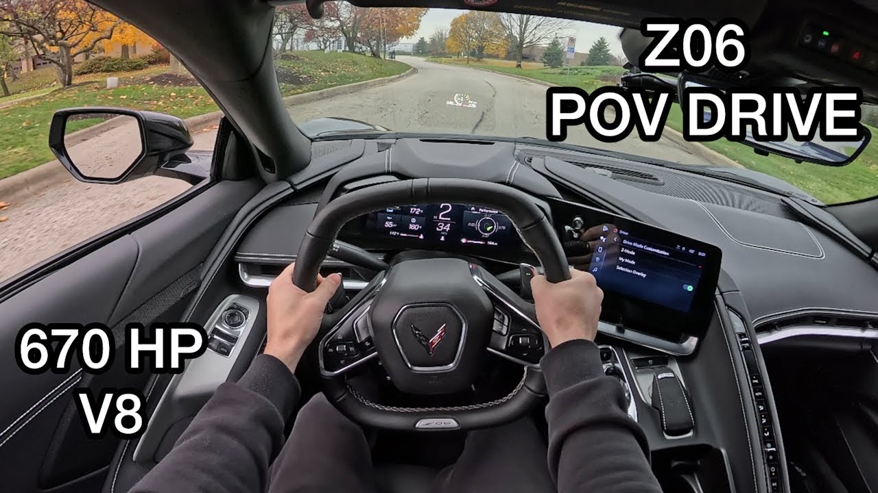 C8 Z06 POV Drive - 670HP V8 No Talking Cloudy Cruise