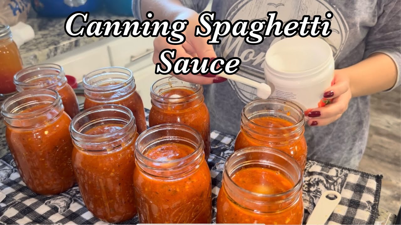Pressure Canning Home Grown Tomato Spaghetti Sauce