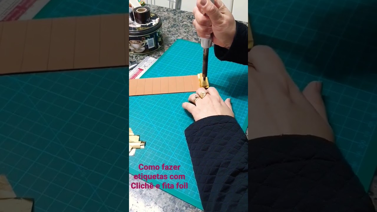[SUPER F&Aacute;CIL] COMO EU FA&Ccedil;O ETIQUETAS COM CLICH&Ecirc; HOTSTAMPING E FITA FOIL (LINK NA DESCRI&Ccedil;&Atilde;O)