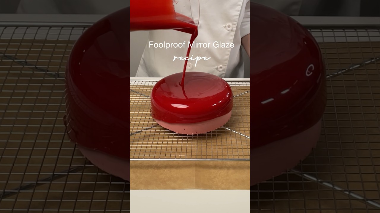 Mirror Glaze Recipe ✨ Save this for the next time you want to glaze a cake 🤍 #cake #glaze #recipe