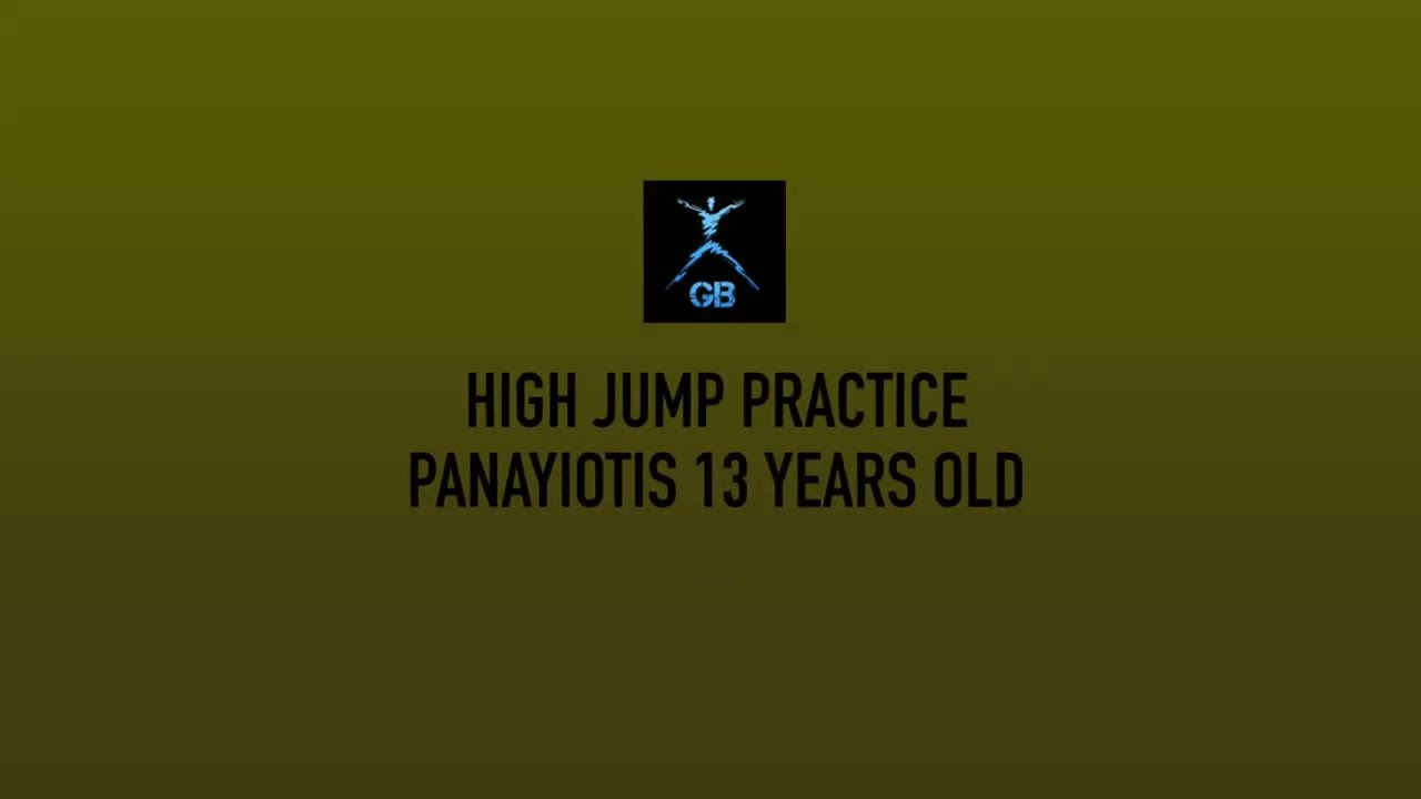 High Jump practice. Panayiotis 13 years old