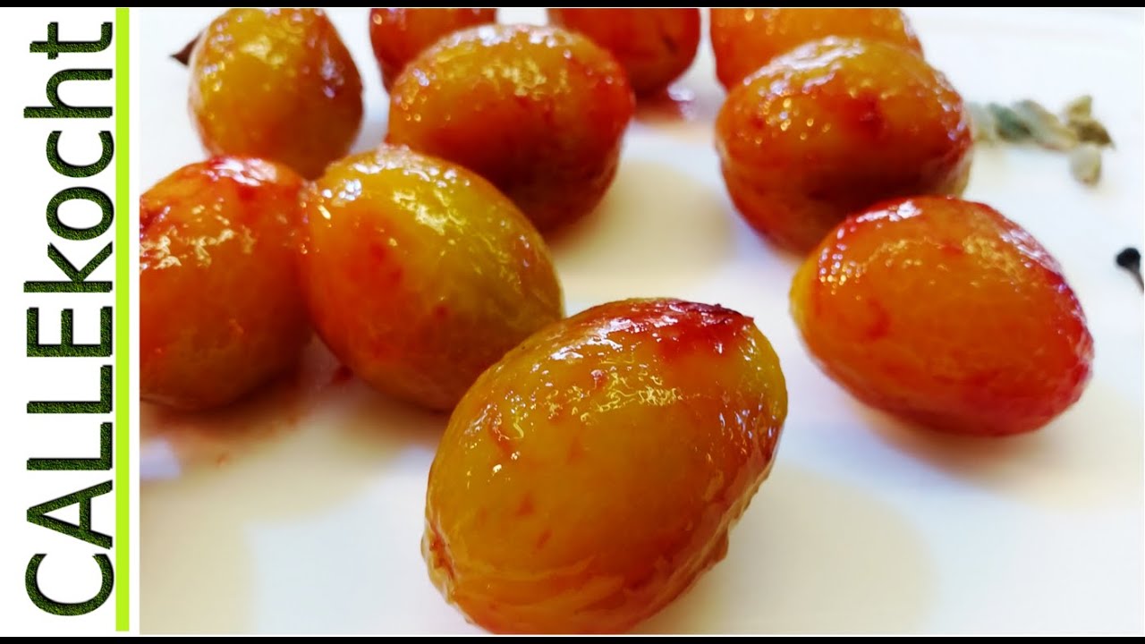 Frische Pflaumen abziehen  / enth&auml;uten und Kompott selber machen - Omas Rezept