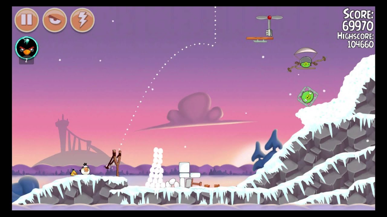Angry Birds Seasons: On Finn Ice ALL LEVEL 1-25 Walkthrough 3 Star