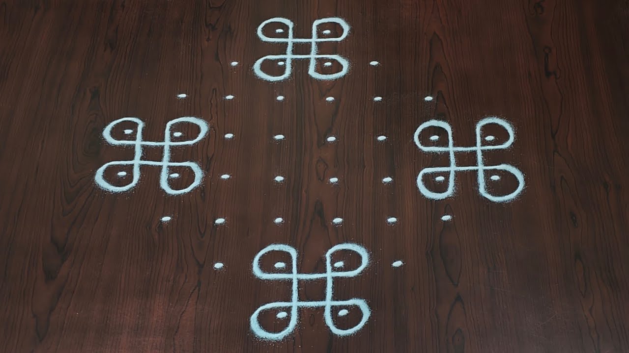8&times;2dots melikala muggulu|easy rangoli|daily chukkala muggulu||sikku,kambhi,neli kolams|#Nice Rangoli