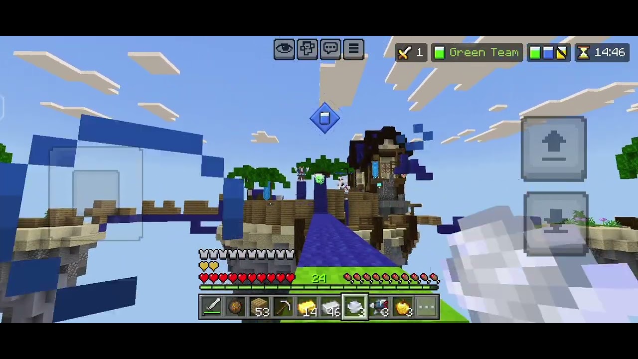 Bed wars green team vs blue team 