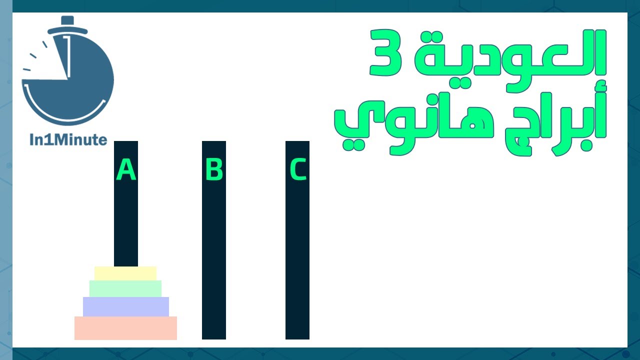 العودية 3 - أبراج هانوي || Recursion 3 - Tower of Hanoi